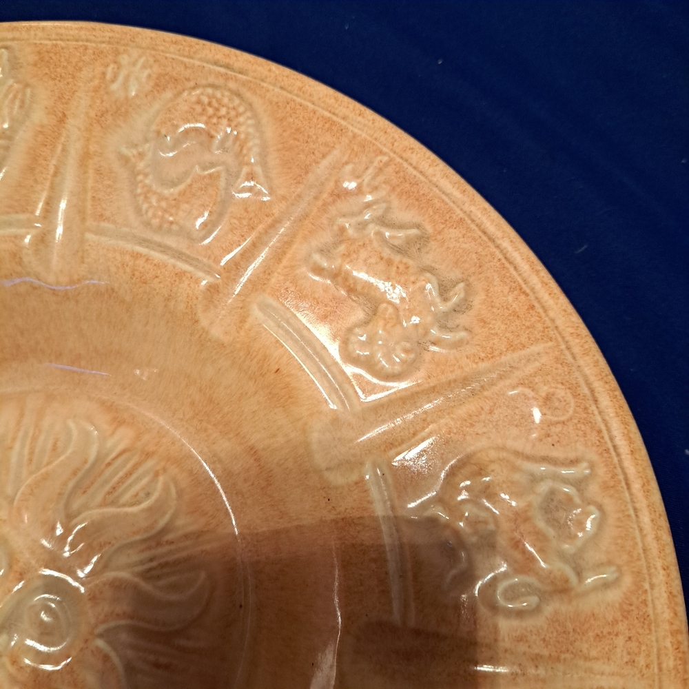 Vintage Yellow Zodiac Ceramic Plate - Picture 4 of 10